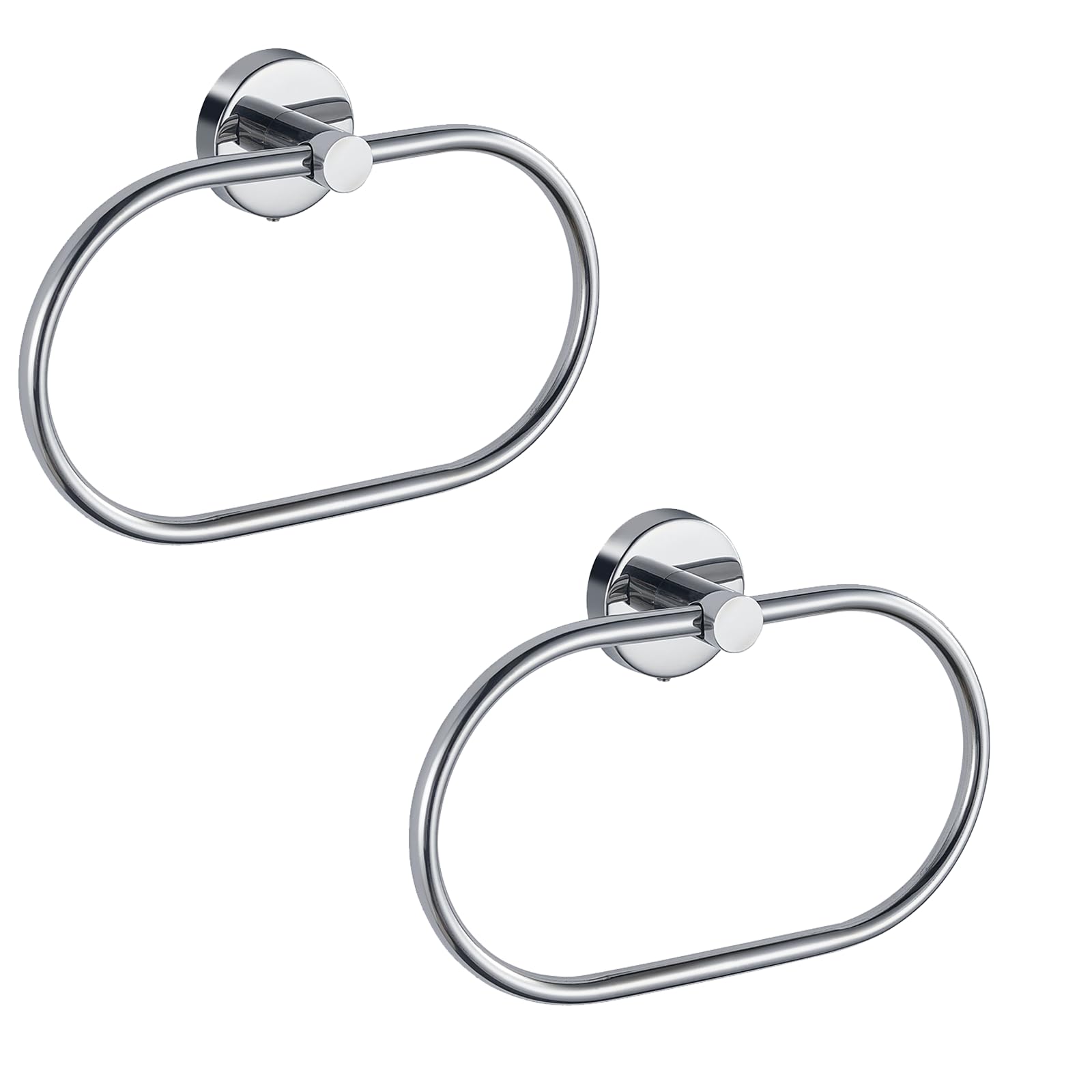 Anneaux porte-serviettes muraux antirouille en acier chrome pour un séchage rapide