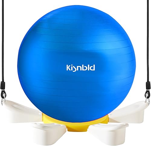 Pelota de ejercicio, base de pelota de yoga en forma de margarita con bandas de resistencia para estabilidad, yoga, equilibrio y embarazo, silla de