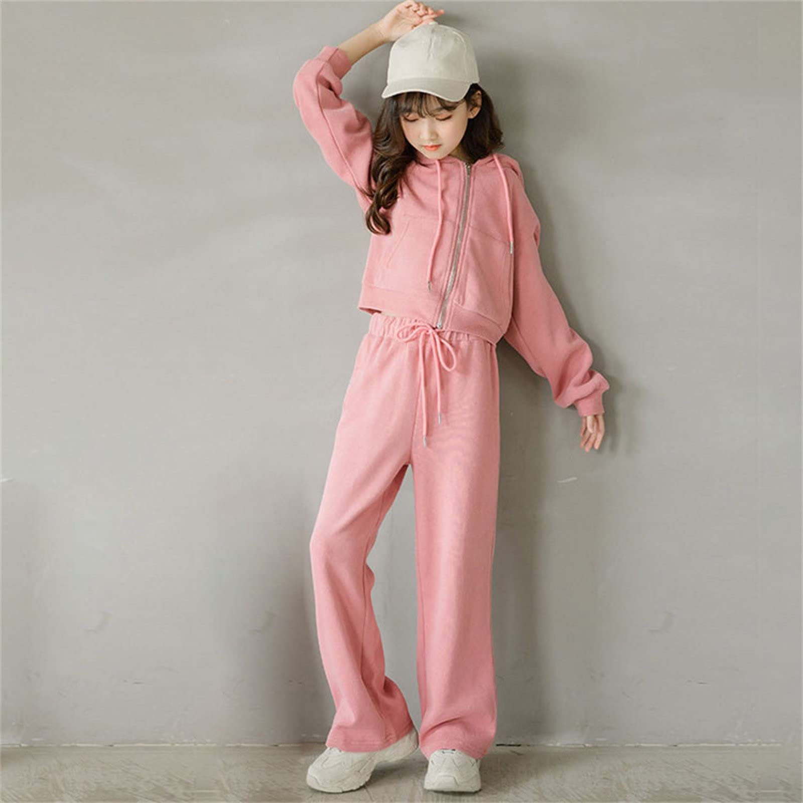 OBiQuzz , Bambino, ragazza, primavera e abbigliamento sportivo, tinta unita, stampato, misto cotone, set di due pezzi, felpa per bambini e ragazze
