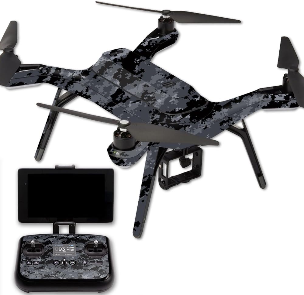 MightySkins Skin Compatible with 3DR Solo Drone Quadcopter wrap Cover Sticker Skins Digital Camo