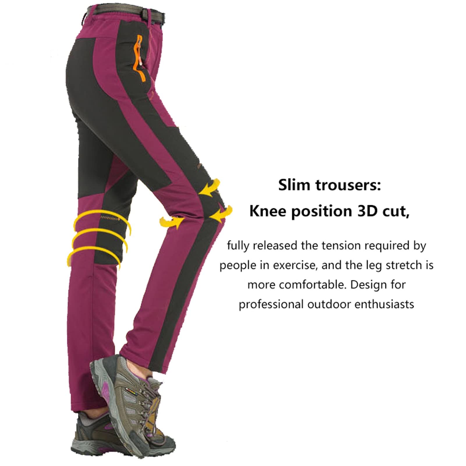 Pantaloni Trekking Uomo Softshell - Impermeabili, Antivento, Caldi Per Attività Invernali - Foto 10