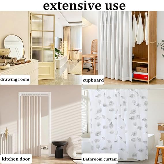 Shower Curtain for Bathroom, 100% PEVA Waterproof Anti-Mould Proof Resistant | Quick-Drying | Washable Bathroom Curtain | Includes 12 Pcs Curtain Hooks | 180 x 180 cm (71 x 71 Inch) | Foliage
