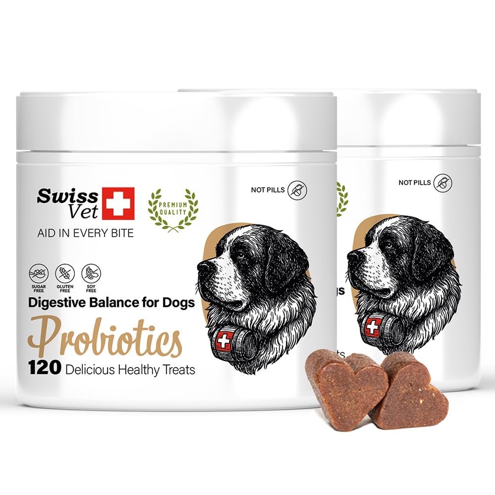 SwissVet – Probiotico Cane in Bocconcini Morbidi – con Inulina e Bacillus velezensis – Supporto per la Salute Intestinale, Digestione, Immunità e Benessere Quotidiano, Integratore cane 240 pezzi