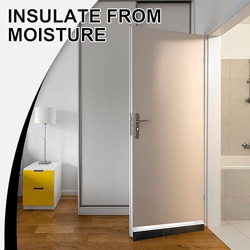 Miniatura 4 de Lounsweer 8 cepillos de puerta de 2.5 x 39.3 pulgadas, aleación de aluminio, sello de barrido de aleación de aluminio, tira de sellado, fácil