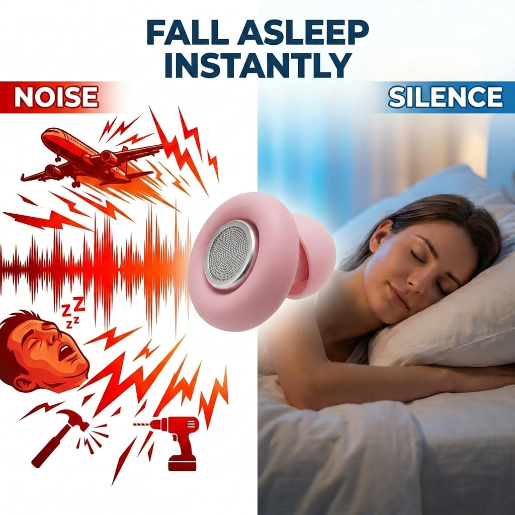 Tapones para los oídos con cancelación de ruido para dormir, reutilizables y suaves para dormir, estudiar y viajar, reducen los ronquidos, el ruido de dormitorio y el ruido de vuelo, enfoque