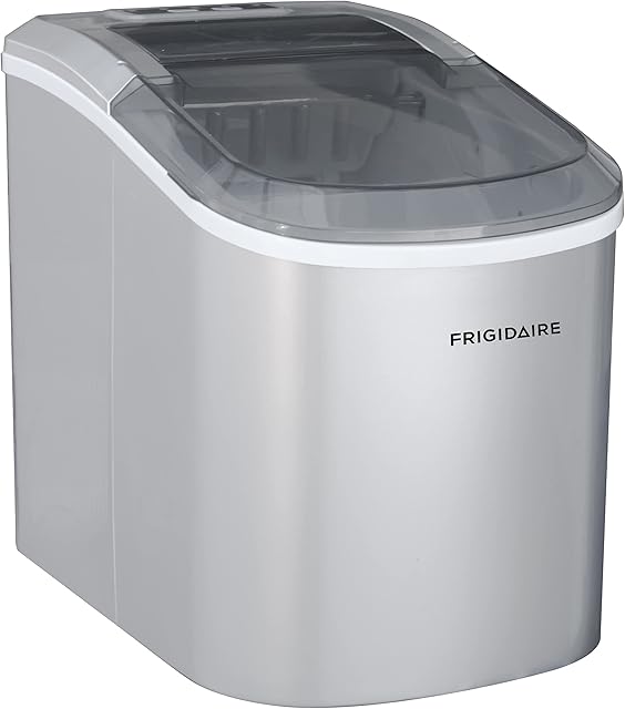 FRIGIDAIRE EFIC189-Silver Compact Ice Maker, 26 lb per Day, Silver (Packaging May Vary)