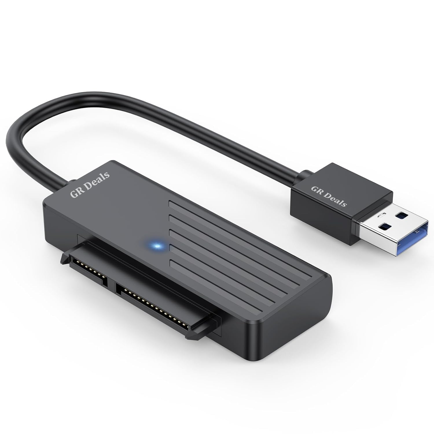 GR Deals SATA to USB 3.0 Adapter, USB to SATA Adapters 2.5" SSD to USB SATA III Hard Drive to USB Adapter Cable, USB A SATA External Converter Compatible for 2.5 Inch SSD Data Transfer.(Black) (B0DF57MX1Z) Amazon Price History, Amazon Price Tracker
