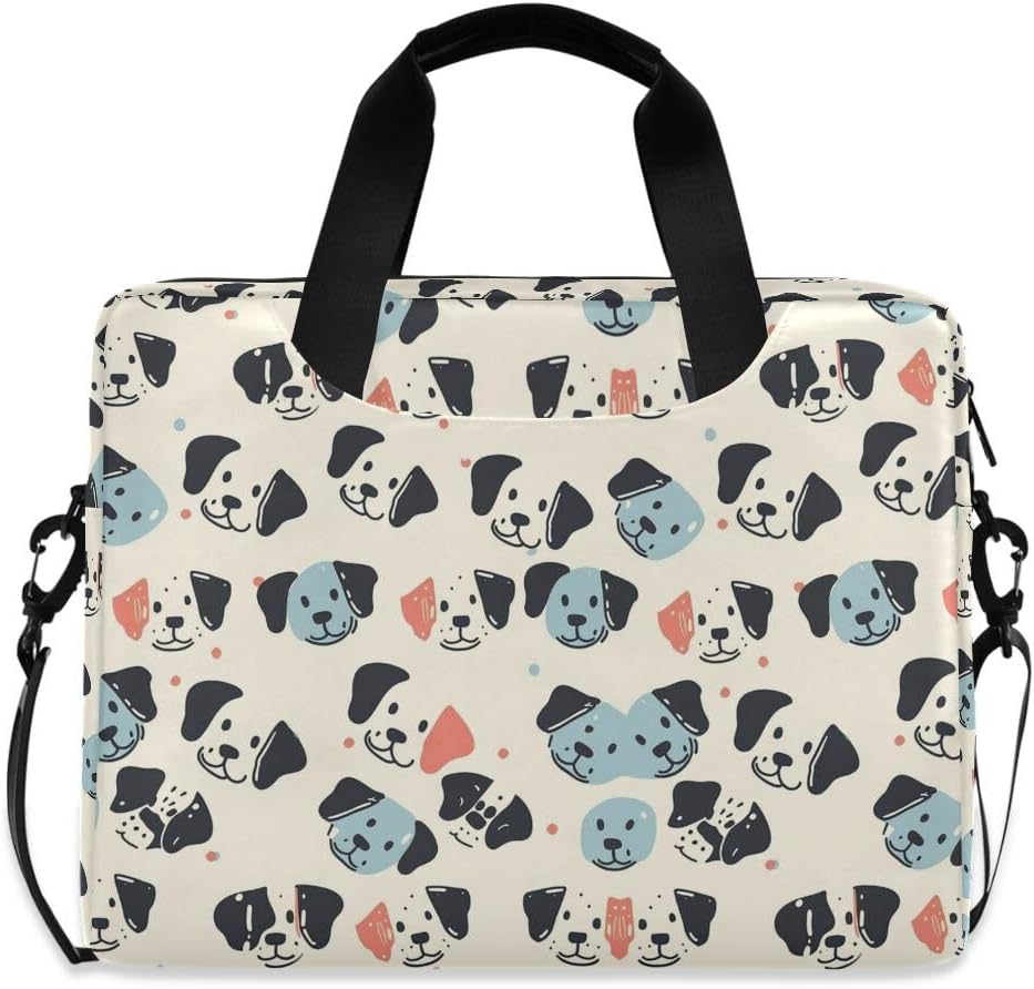 ALAZA Funny Puppy Dog Head Laptop Bag Laptops Sleeve Briefcase Messenger Notebook Carrying Case for Women Men 15.6 16 inch