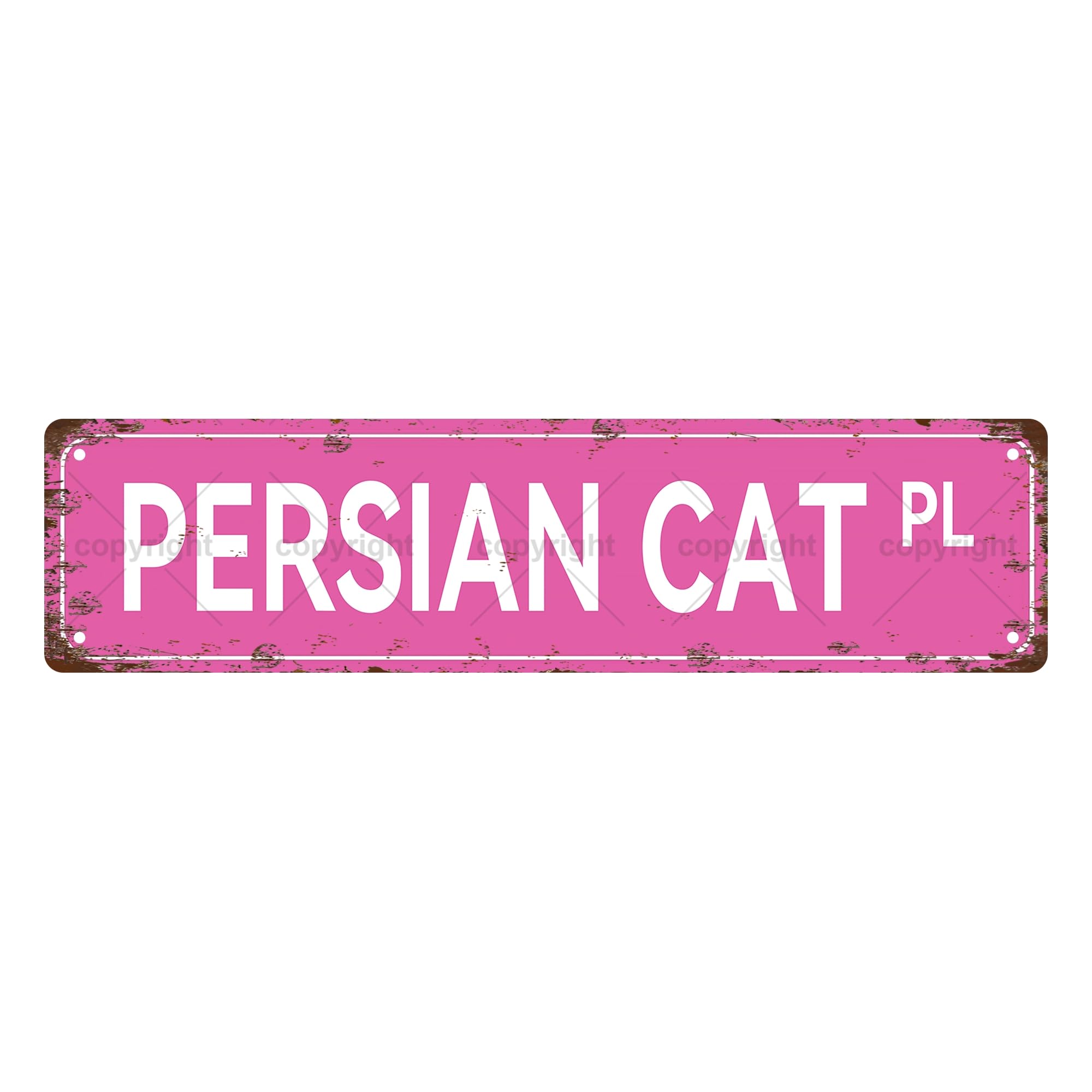 Persian CAT PL CAT Metal Tin Street Sign Bar Cafe Garage Cave Home Room Wall Bathroom Farmhouse Garden Porch Patio Decor,4x16 Inch
