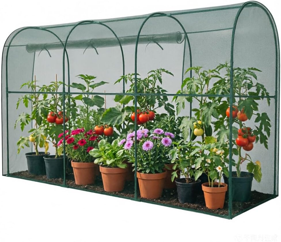 Premium Steel-Frame Plant Protection Net/Crop Cage, A Reusable Garden net Enclosure Designed to Shield Plants from pests, Animals, and Harsh Weather Conditions. (130.1 * 43.3 * 71.1'', arc)