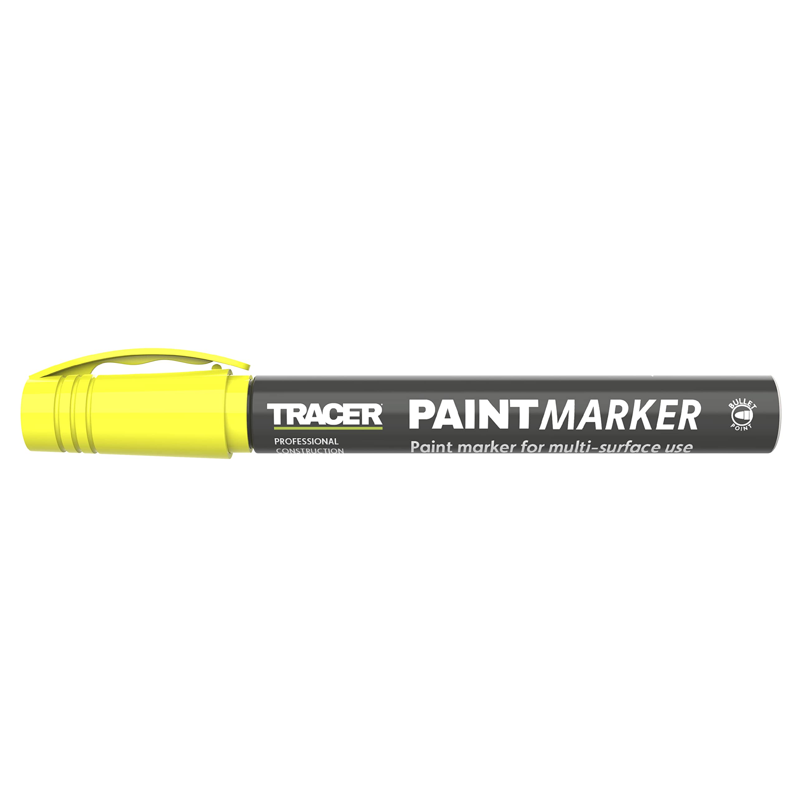 Tracer Construction Paint Marker (1-3mm Bullet Point General-Purpose Marker with high visibility ink) – Yellow