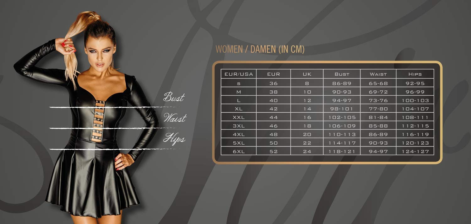 Noir Handmade Damen Minikleid mit choker L