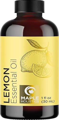 Aceite esencial de limón puro para aromaterapia, aceite esencial refrescante de limón para el cabello, la piel y las uñas, y aceite esencial de