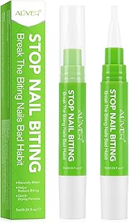 Nail Biting Treatment for Kids,(2pcs) Thumb Sucking Deterrent, Nail Biting Prevention for Kids, Safe and Natural Plant Bitter Formula, Nail Care Stop Biting Nails Repair for Damaged Nails-0.24 floz