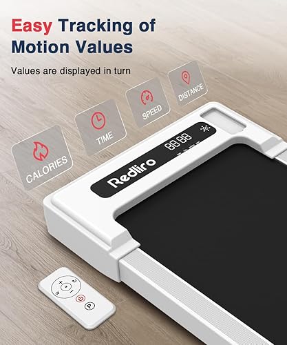Miniatura 4 de Redliro Caminadora para debajo del escritorio, mini caminadora portátil con control remoto, Bluetooth, peso máximo de 265 libras, máquina de correr