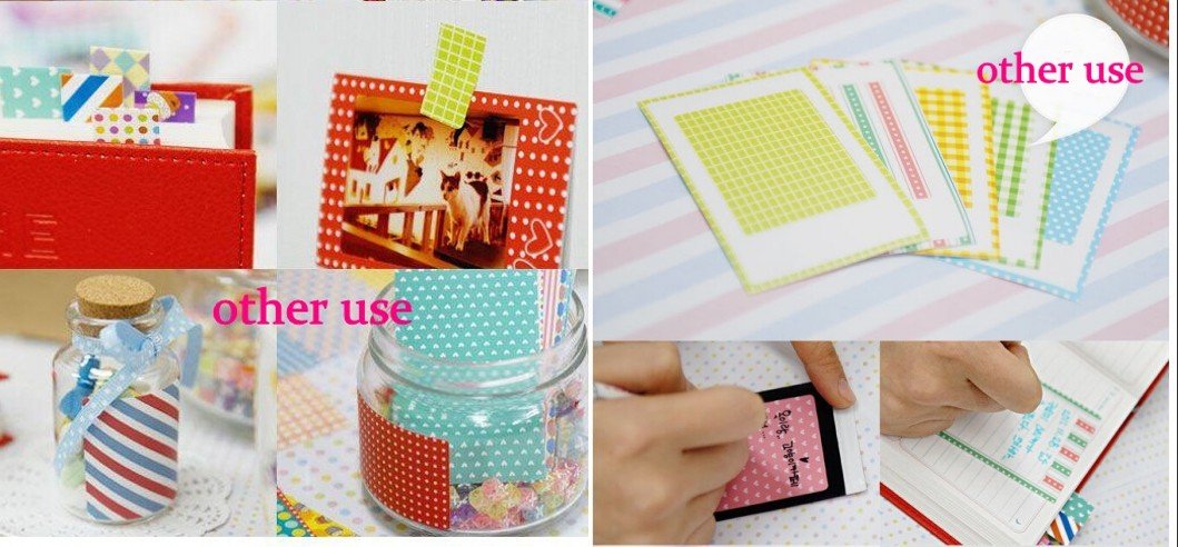 JZK 140x Cornici Bordi Adesivi Diversi Accessori per Foto istantanee Fujifilm Instax Mini 7 8 9 90 Polaroid Snap Touch ECC