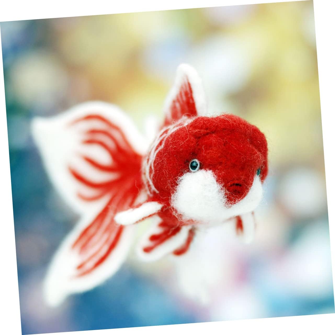 VOSAREA Wool Felt Making Kit for Beginners 10-Piece DIY Needle Felting Tool Set Colorful Wool Roving for Crafting Goldfish and Other Projects