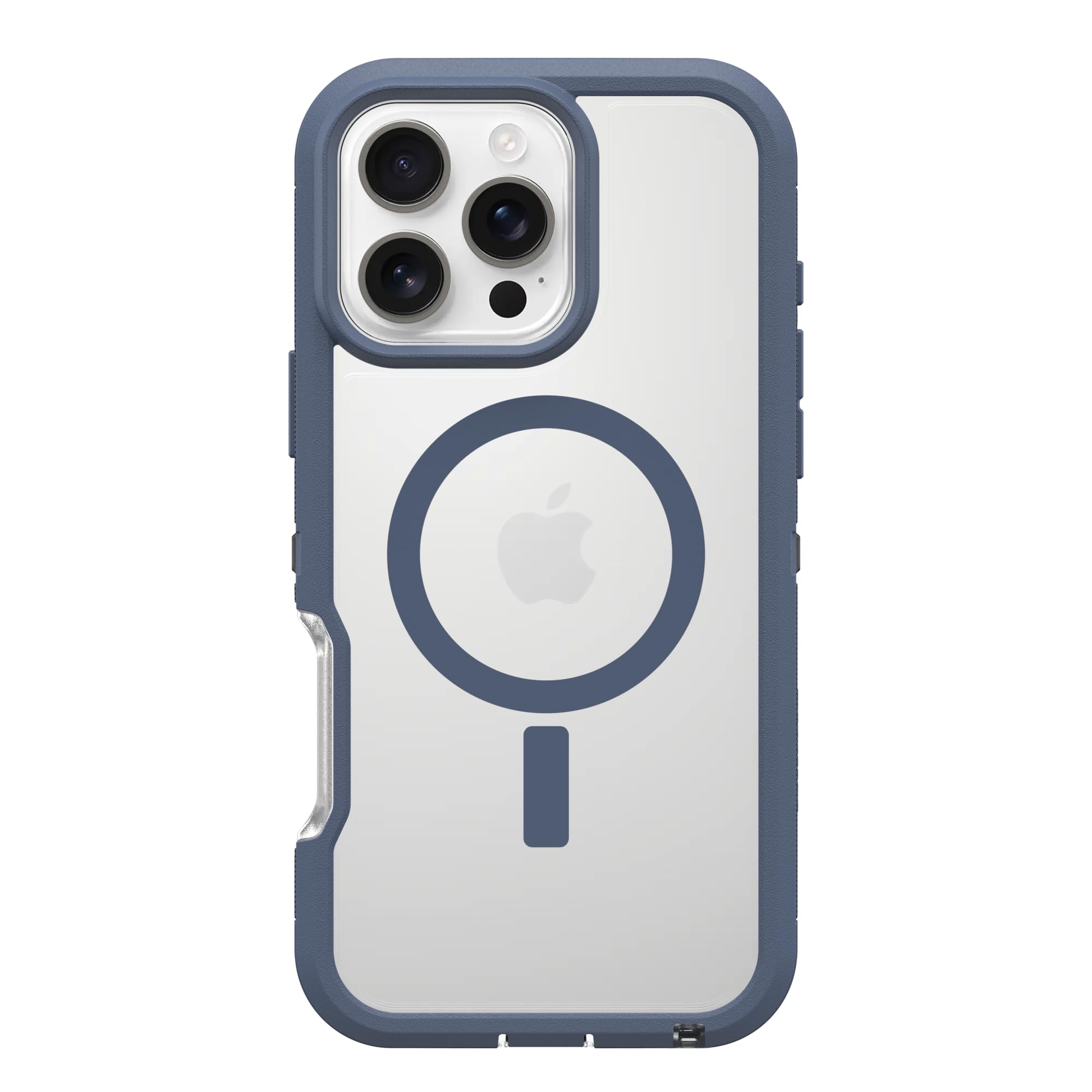 OtterBox Defender Series XT MagSafe Hülle für iPhone 16 Pro Max, stoßfest, Ultra-robust, schützende Hülle, 7X getestet nach Militärstandard, Transparent/Blau
