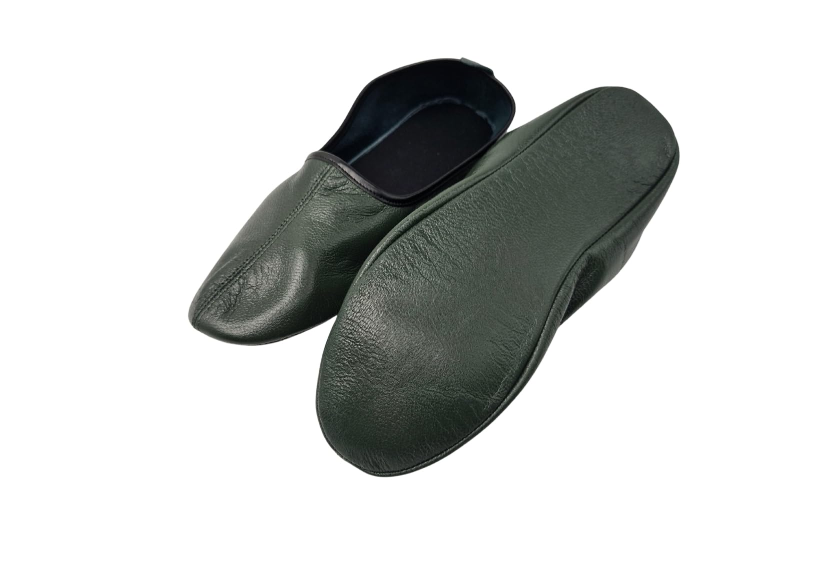Pantofole unisex in vera pelle bordeaux – comode pantofole Babouches per la casa