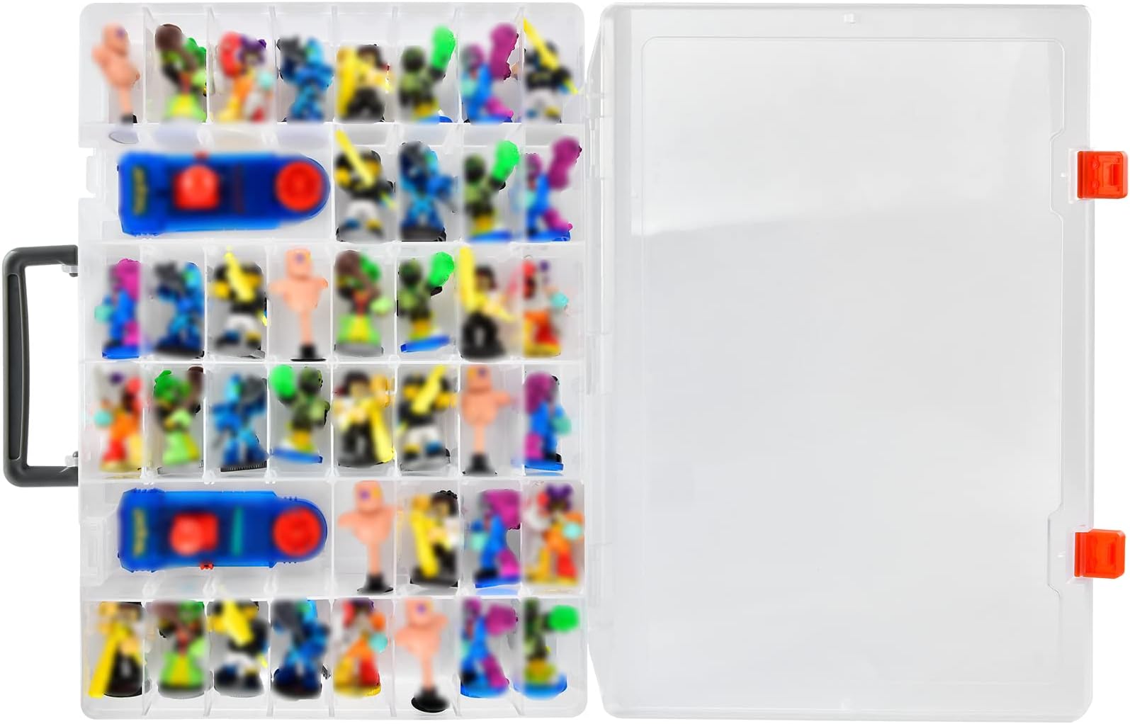 Case Compatible with Akedo Ultimate Arcade Warriors Starter Collector Bundle Pack, Storage Container for Mini Battling Action Figures Playset & for Battle Arena Controller-Box Only(White)