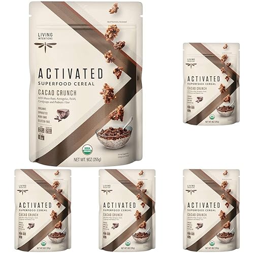 Miniatura 4 de Living Intentions cereal súper alimento, banana cáñamo, con Probióticos, 9onzas