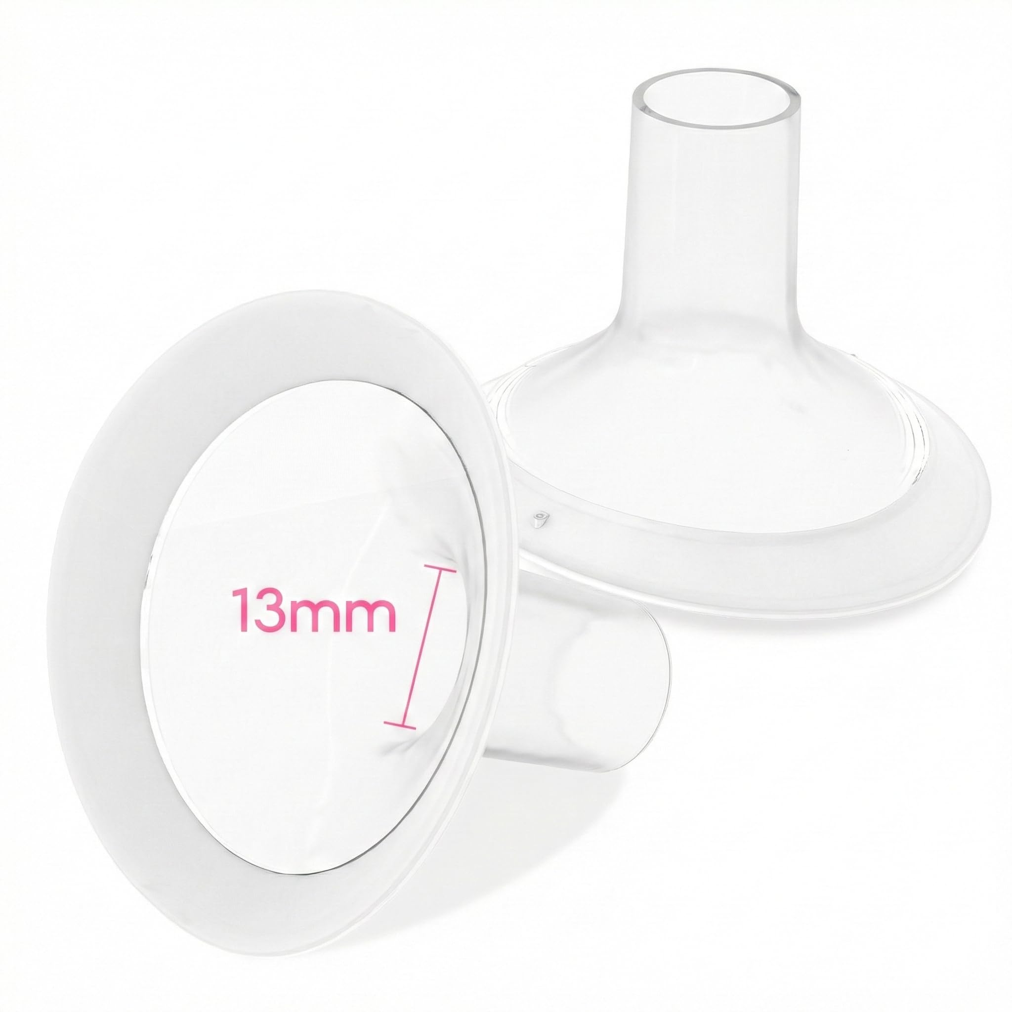 13mm Flange Inserts for Medela Breast Pump, 2pcs Medela Nipple Shields Compatible with Pump in Style, Symphony, Hand Pumpt Parts for Breastfeeding