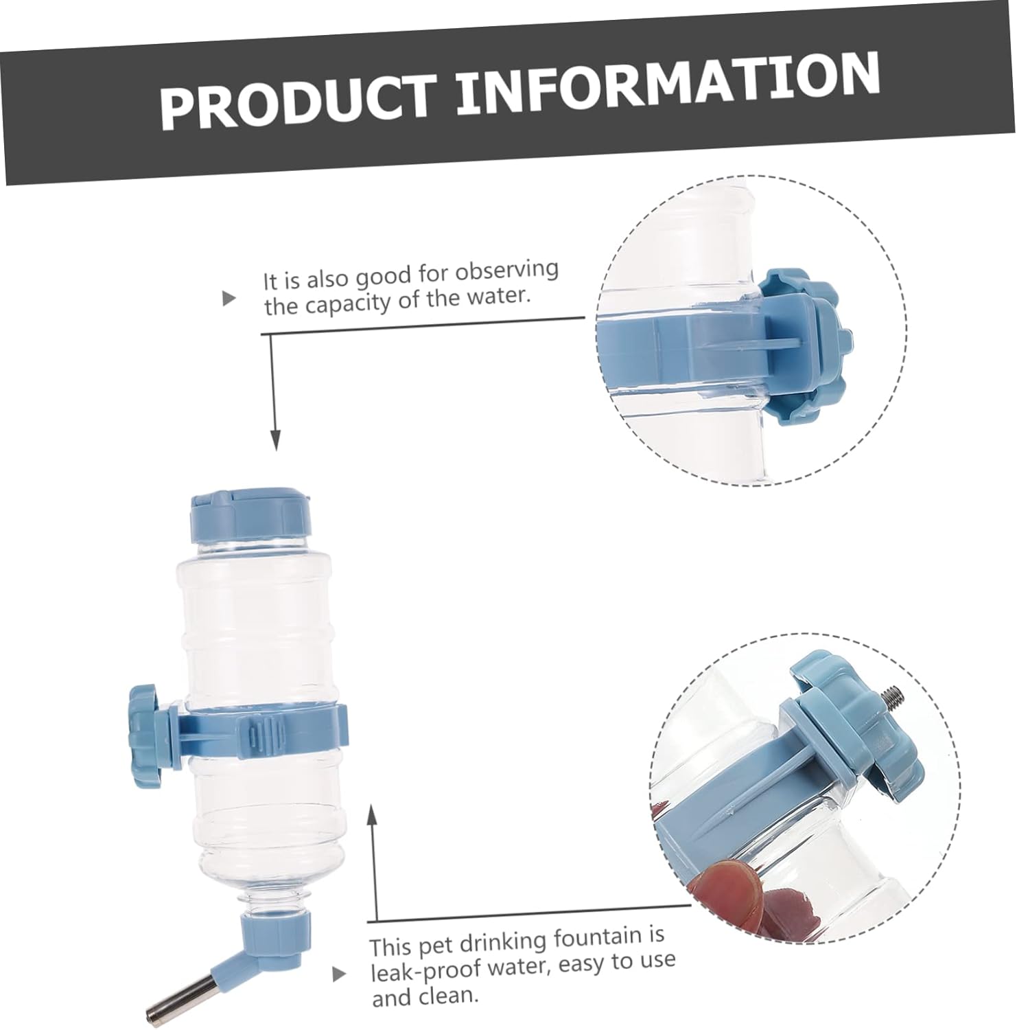 BESPORTBLE 2pcs Hanging Water Feeder for and Pets Creative Pet Drinking Bottle Automatic Leak Design for Cages for Bunnies Chinchillas and Other Animals