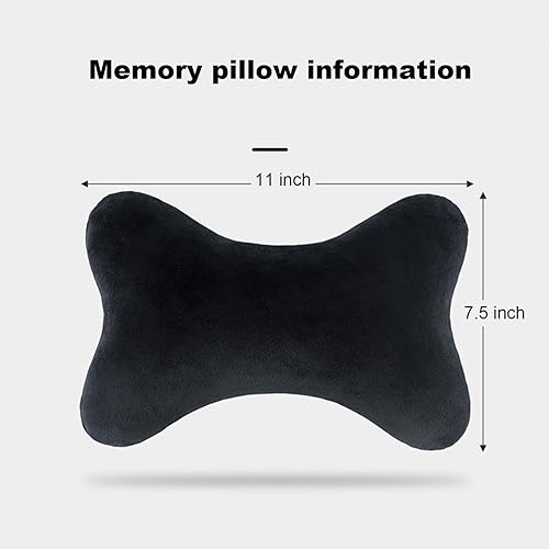 Miniatura 4 de Almohada para el cuello del auto (paquete de 2), almohada suave con memoria para el reposacabezas del automóvil, cómoda y transpirable, almohada de