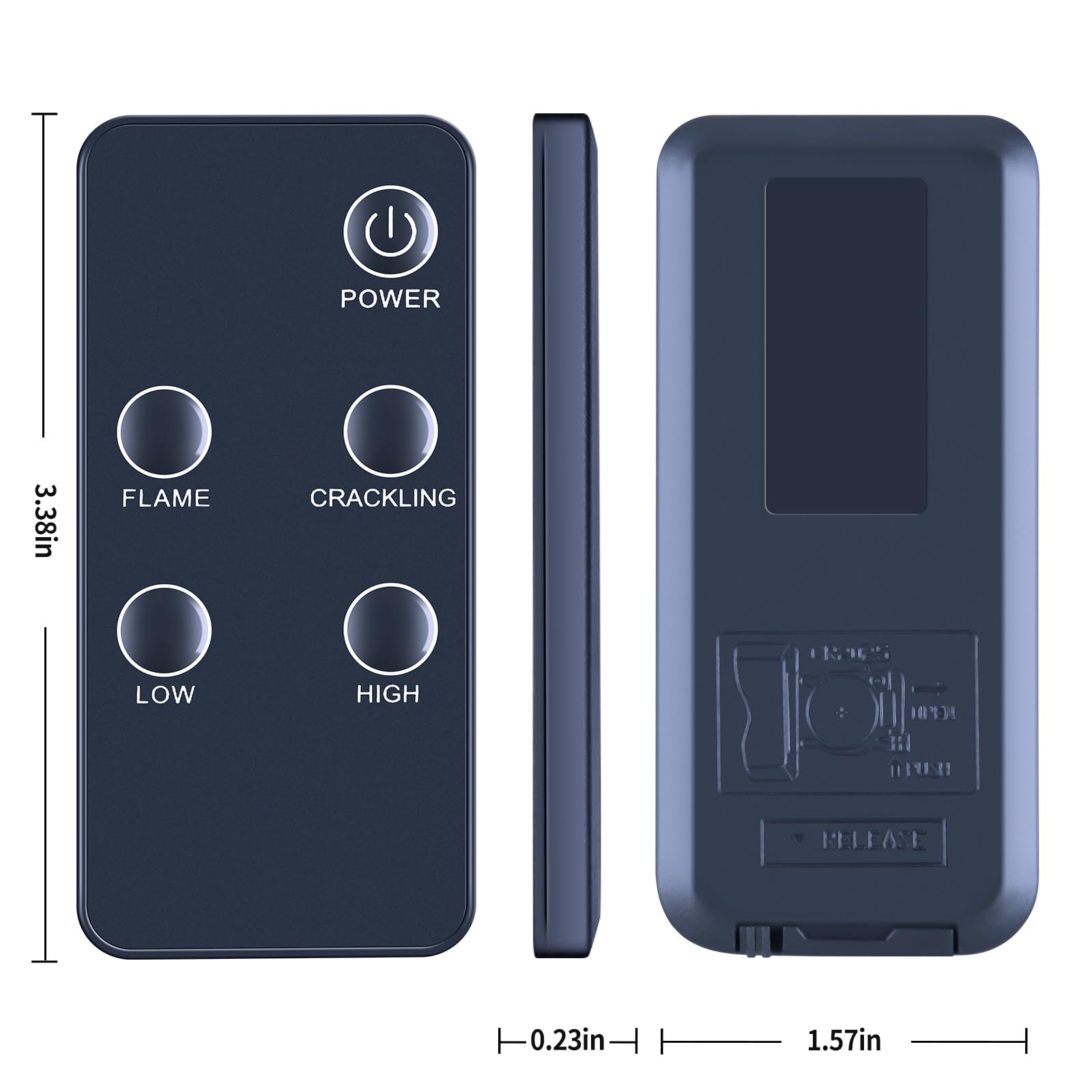 PZL New Replacement Remote for PuraFlame Western 3D Electric Fireplace Heater EF302A EF45DFGF EF45D-FGF EF42D-FGF EF43D-FGF