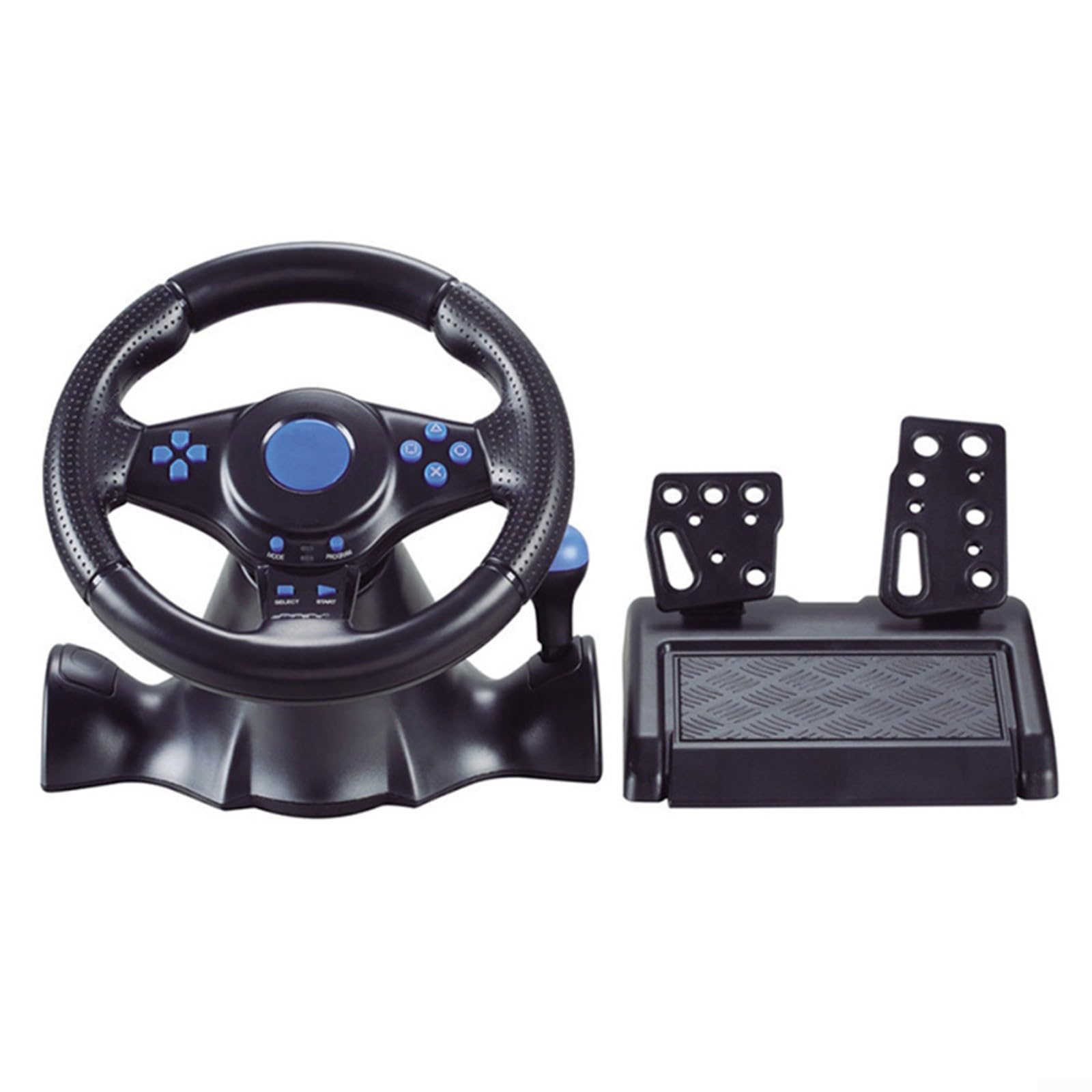 Volante y pedales USB para juegos, para Switch, para Xbox One/360, para PS4, PS3 y PC, controlador ergonómico de volante de carreras ABS para juegos de carreras Sim (4 en 1)