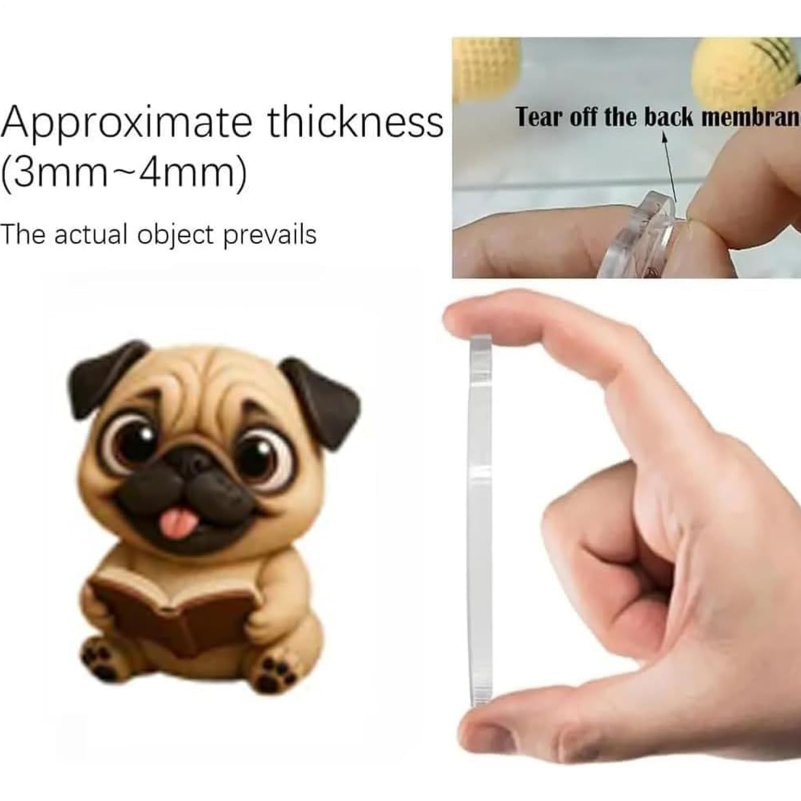 Mops Weihnachts Countdown Kalender 2025 - 24 Tage Acryl Ornamente Für Hundeliebhaber & Kinder