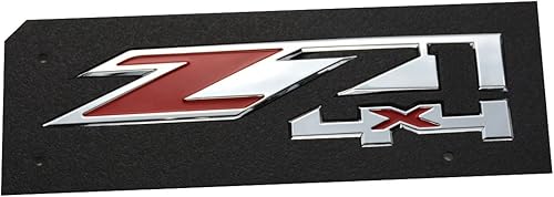 Miniatura 2 de Aimoll 2 piezas. Emblemas Z71 4x4 para GMC Chevy Silverado Sierra Tahoe Suburban Nuevo 1500 2500 3500 Vinilo (Cromo Rojo)