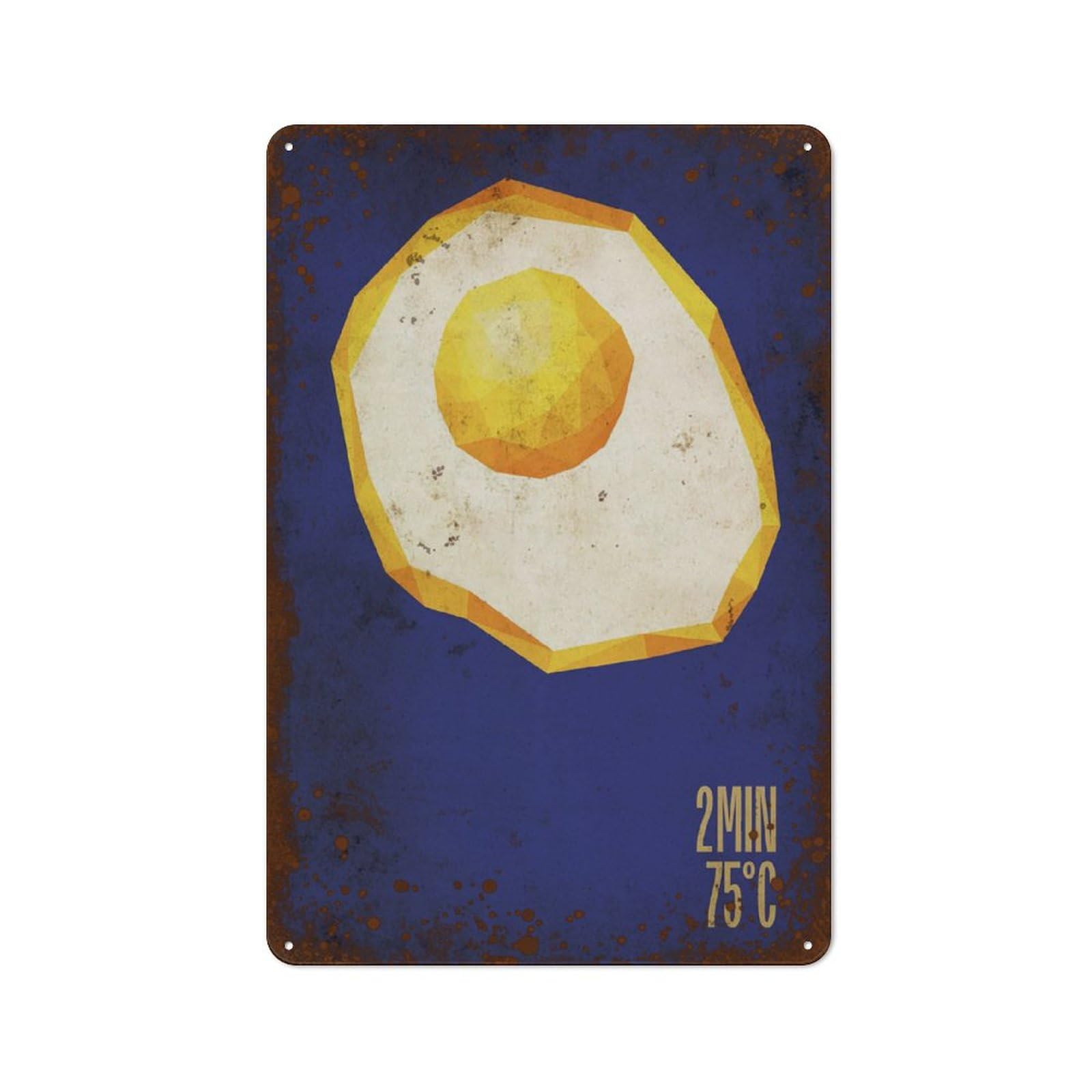 Kwqdozf Style-14 8X12 Inch Blue Egg Kitchen Wall Art,Breakfast Food Sunny Up 8X12 In