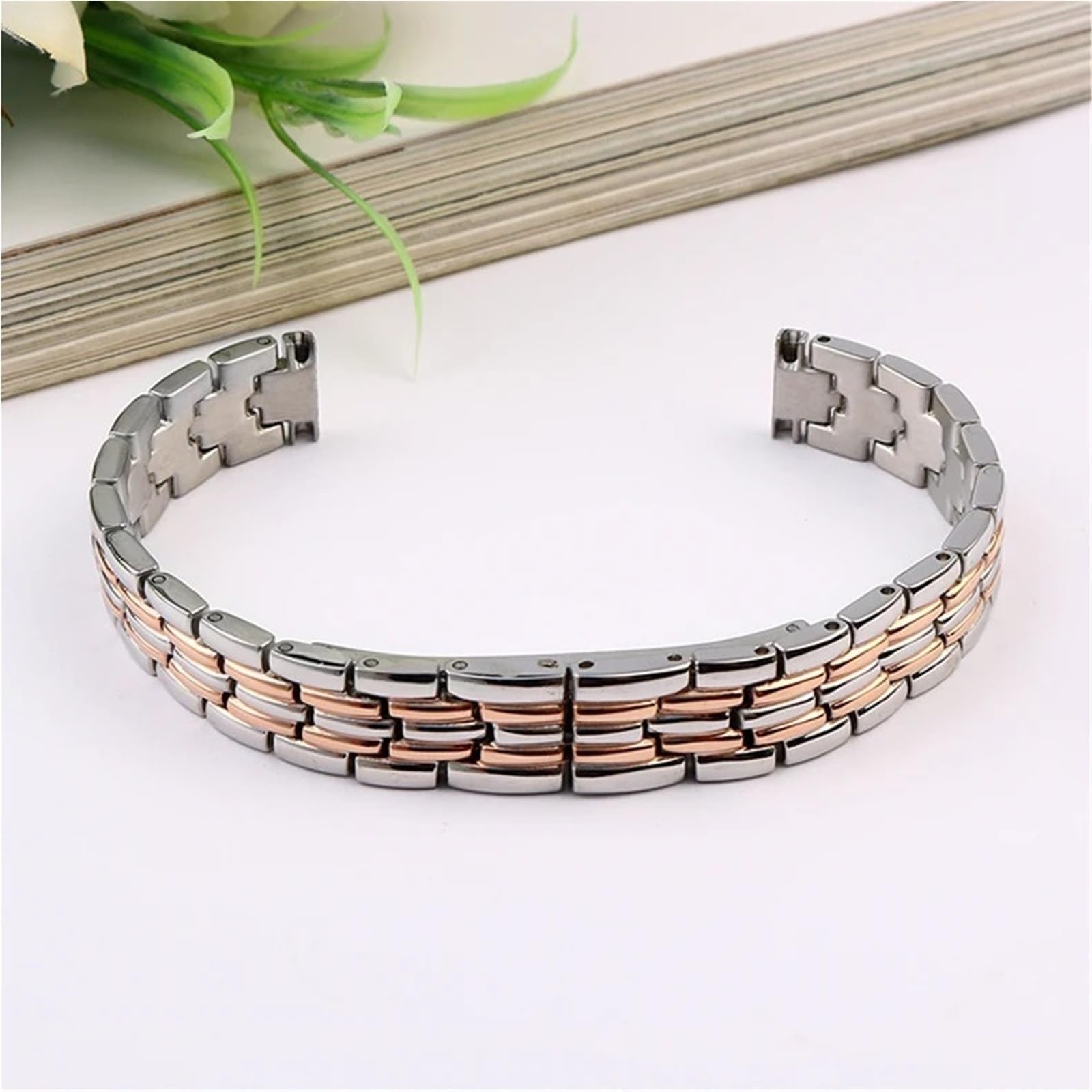 Bracelet de montre universel en acier inoxydable - Confortable et durable - Or rose - 8 mm