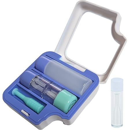 Amazon Co Jp Gespout ケアパレット コンタクトレンズケース ハード用コンタクトレンズケース ソフトレンズケース 鏡付き ストロー 携帯便利 スーツケース型 可愛い コンタクトレンズケース 2 ドラッグストア