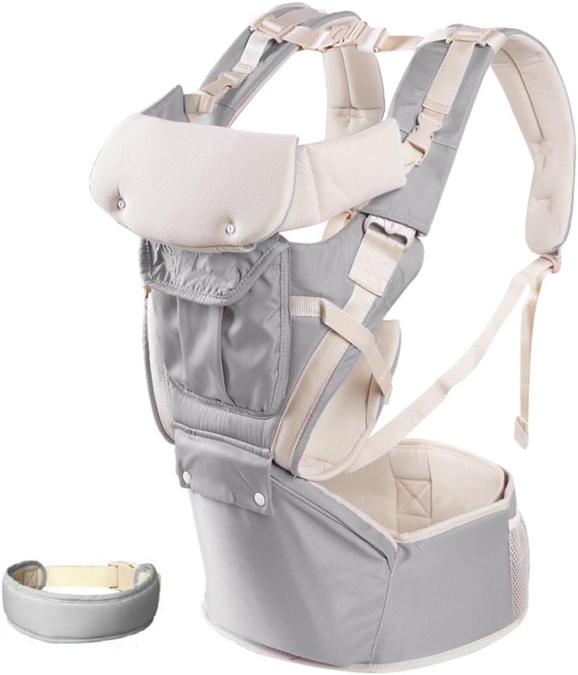Baby Carrier Hip Seat, Breathable Child Front Carrier with Head Support
