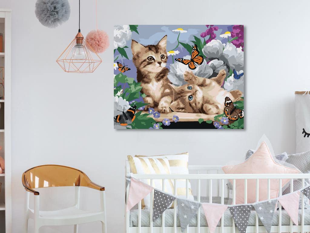 Malowanie według liczb - Kapturki, motyle i róże (HOWARD ROBINSON) 80 x 100 cm z blejtramem (już napięte)