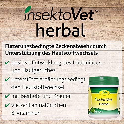cdVet InsektoVet Herbal 250 g - natürliche Nahrungsergänzung für Hunde mit Vitaminen, Mineralstoffen und Spurenelementen zur Unterstützung des Hautstoffwechsels und Abwehrfunktion der Haut