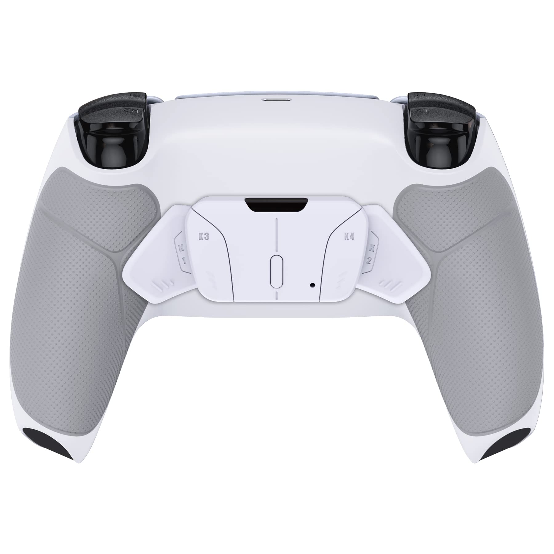 eXtremeRate RISE4 V3 Remap Kit pour ps5 Manette BDM-030/040/050, Coque Arrière Redessinée avec 4 Palette pour ps5 Controller BDM-030/040/050, Carte améliorée, Blanche