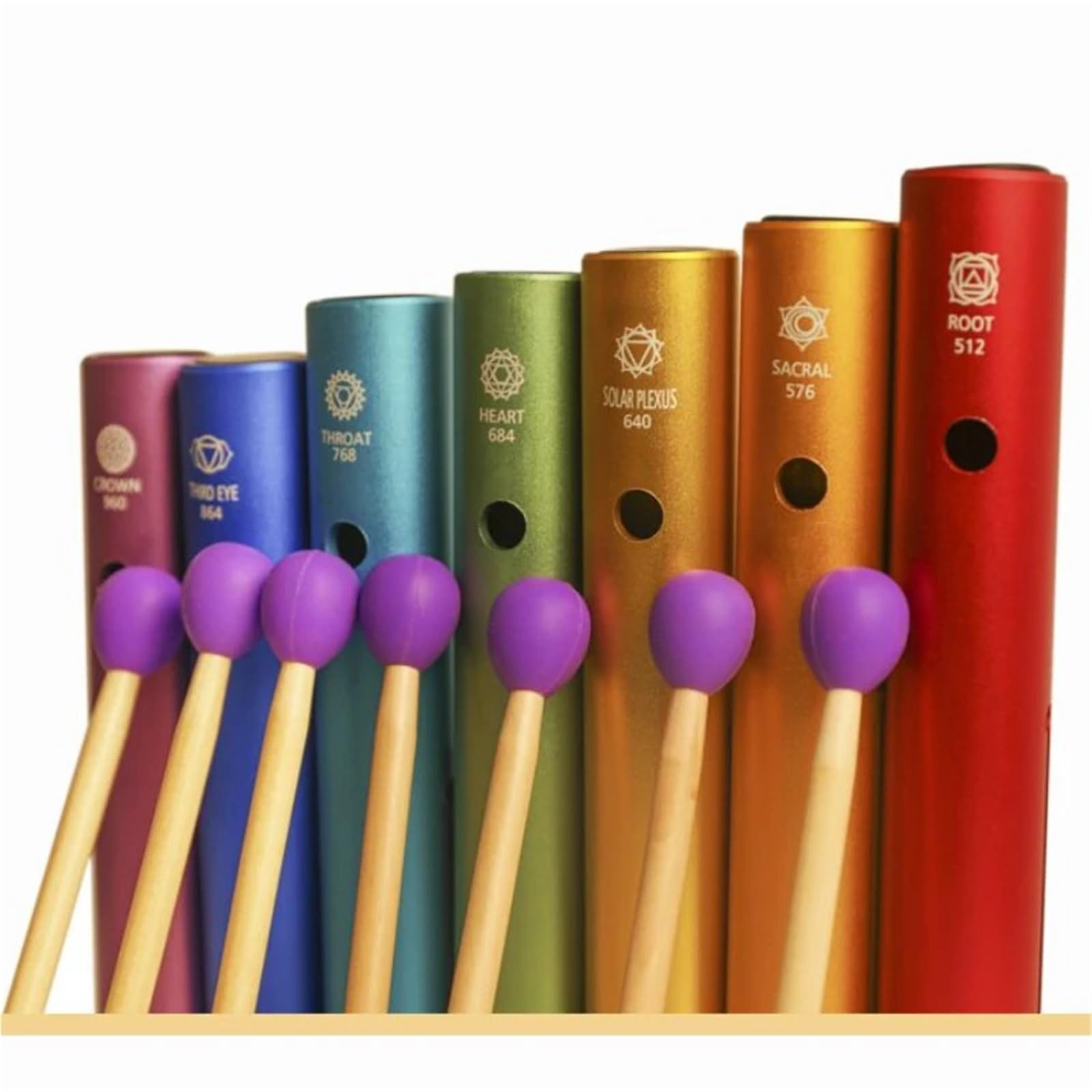 Conjunto de Pedales Wah Wah Instrumento de percusión tubo wah-wah metálico 512-960 Hz, sanación sonora, meditación, educación y aprendizaje for niños(846 Hz)