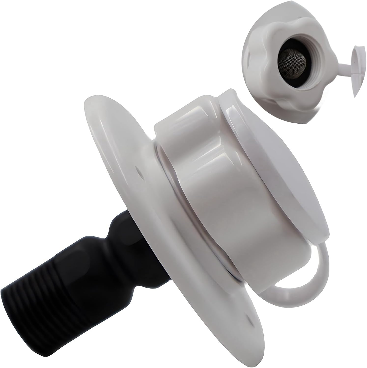 ZCYJHOT RV City Water Inlet with Check Valve, Male Black