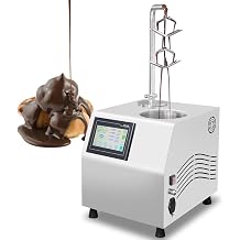 Countertop Chocolate Tempering Machine, Chocolate Fountain Machine, Strawberry Chocolate Coating Machine, Chocolate Dispenser, Chocolate Melting Machine,5.5L