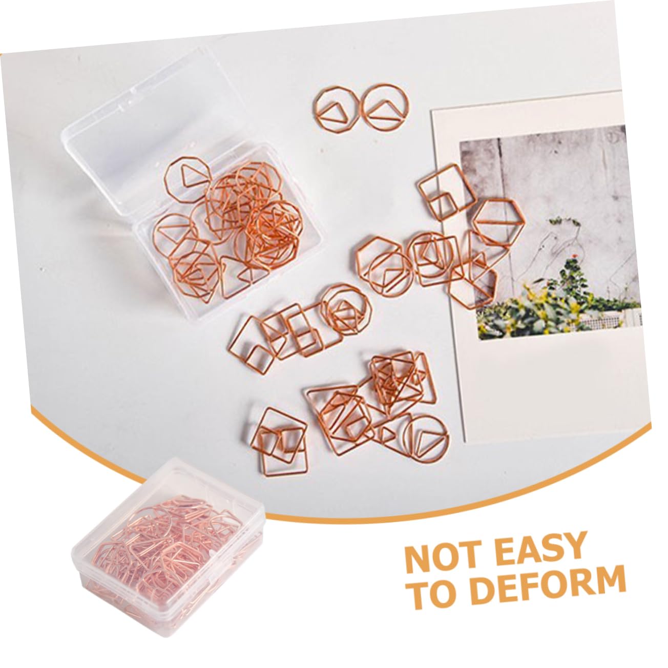 HOMSFOU 4 Set Comode Graffette Mini Graffette Medie Piegare Le Clip Assortito A Forma Di Adorabili Clip Di Carta File Clip Piccole Clip Ferro Da Stiro Rose 60 Pezzi * 4