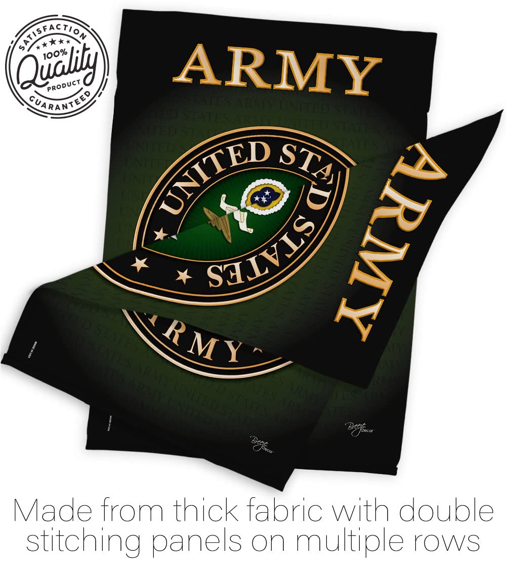Breeze Decor Army Garden House Flag Kit Kit Forces Armed Forces Rangers United States American Military Veteran Emerytura Oficjalna dekoracja baner mały prezent na podwórko dwustronny, 1 x 1 x, Made in USA