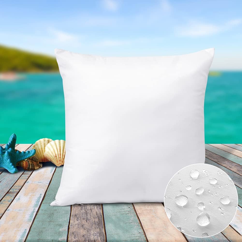 SOLEEBEE Water Resistant Throw Pillow Inserts, Square Decorative Throw Pillow Inserts, Hypoallergenic Couch Cushion Sham Stuffer (20 x 20 Inches)