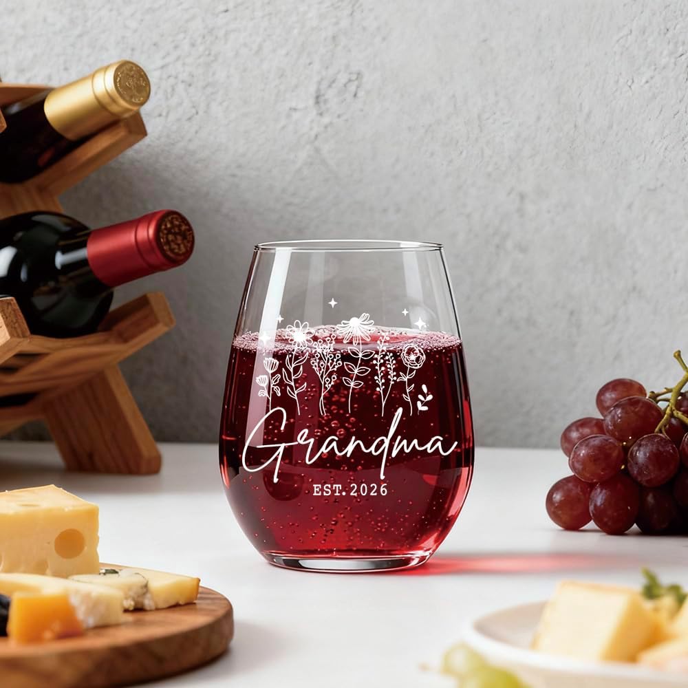 Promoted To Grandparents 2026 - Mothers Day, Fathers Day Gift For Grandma Grandpa - First Time Grandparents Gift, Baby Pregnancy Announcement Wine Gifts for New Grandma Grandpa - Image 6