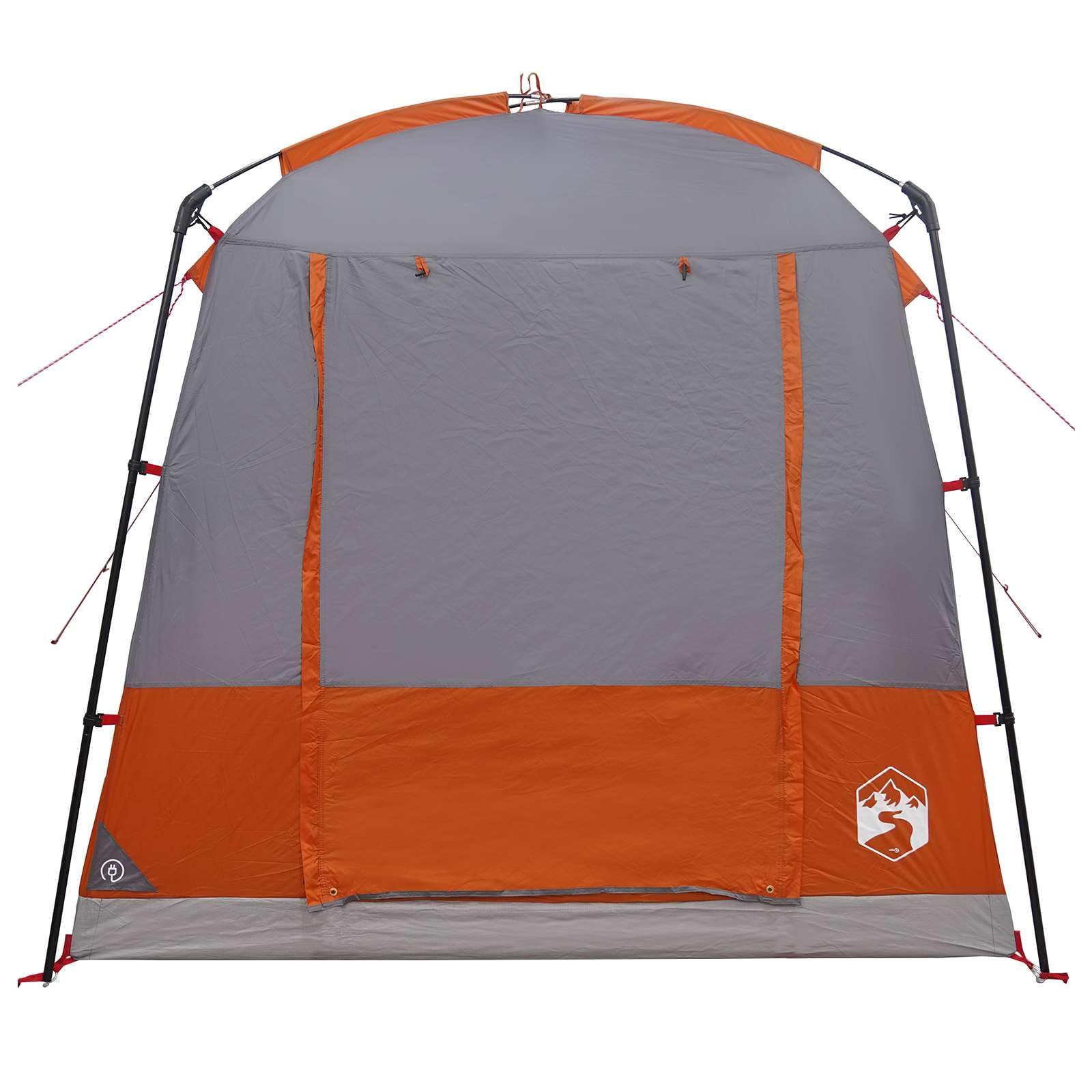 Tenda Party 4 Persona Grigio e Arancione 210x210x190 cm