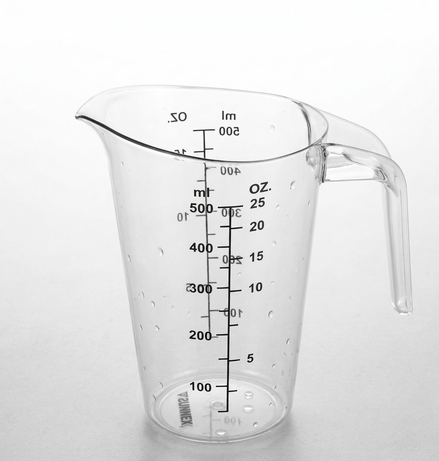 Sunnex Stackable Measuring Jug 0.5L Clear Polycarbonate Durable Kitchen Tool Plastic Utensils Lightweight
