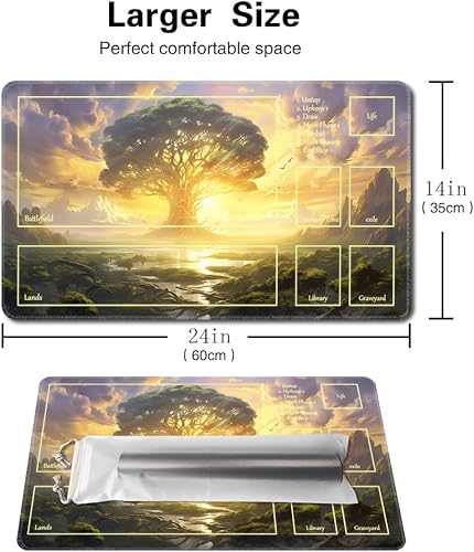 Miniatura 276 de MTG - Tapete de juego de 24 x 14 pulgadas, bolsas de almacenamiento con parte trasera antideslizante, ideal para entusiastas de los juegos de sin
