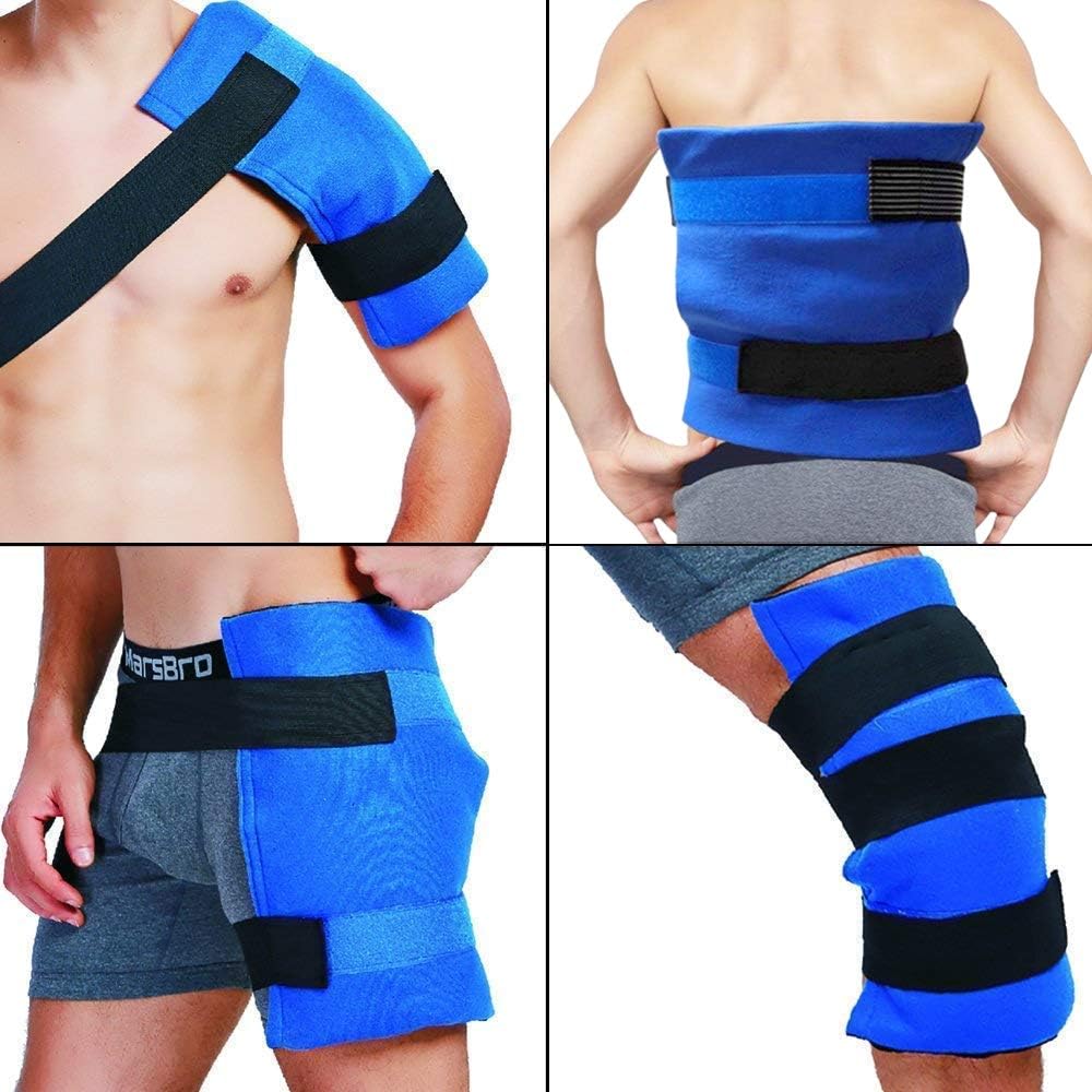 impacco di ghiaccio per il mal di testa con cinghia